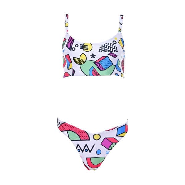Frida Geometric Athletic High Waisted Bikini