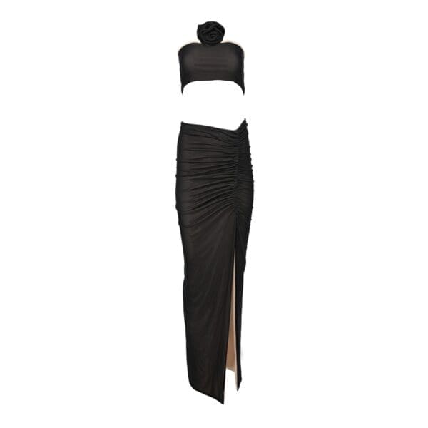 Rose Noir Top & Long Skirt Set