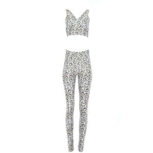 Buy Aurelia Silver Shimmer Printed Tights at