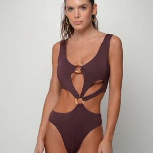 Mocha Eclipse Cut Out One Piece