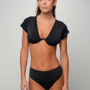 Noir Surf Luxe Bra High Rise Bikini