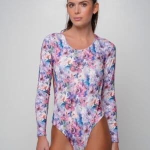 Floral Serenity Long Sleeve One Piece