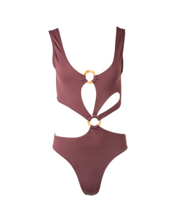 Mocha Eclipse Cut Out One Piece - Image 4