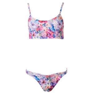 Floral Serenity Athletic High-Waisted Bikini