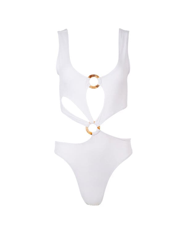 Ivory Eclipse Cut Out One Piece - Image 5